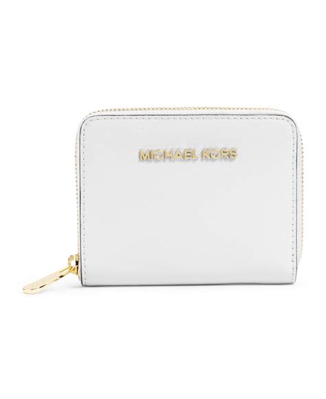 michael kors white travel wallet|Michael Kors zippered wallet.